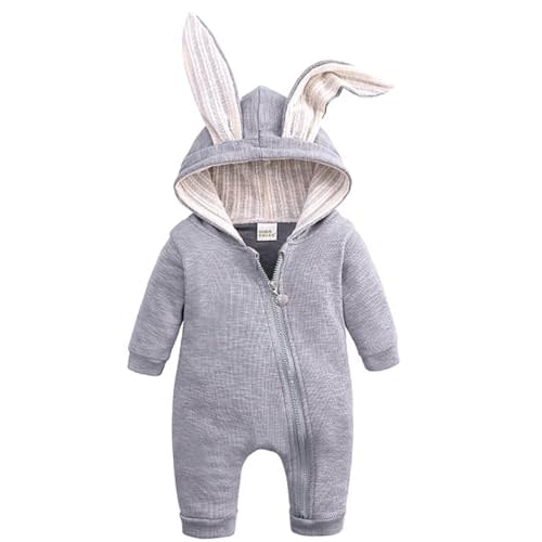Baby Bunny Costume, Girl or Boy Easter Outfit, Unisex Toddler Rabbit Dress Up Romper, My First Easter Outfit