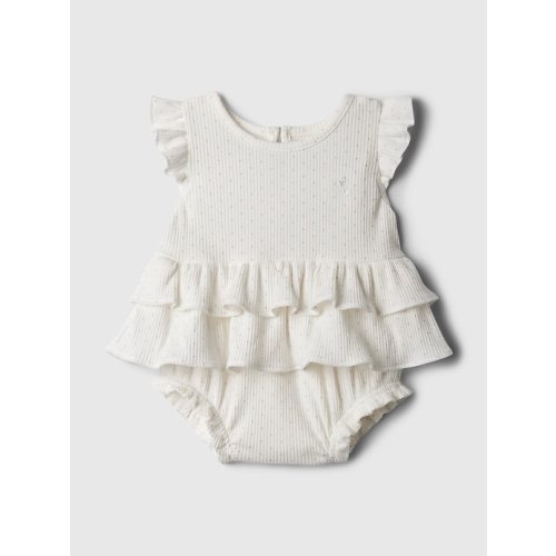 Baby Rib Outfit Set in pink dot
