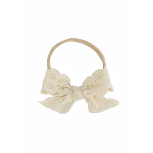 Ivory Lace Bow Headband | Caden Lane