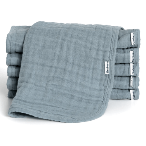 6-Pack Baby Neutral Teal Muslin Burp Cloths – Gerber Childrenswear