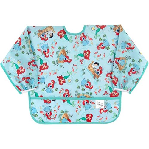 Bumkins Sleeved Bib Baby Bib, Toddler Bib, Smock, Waterproof Fabric, Fits Ages 6-24 Months