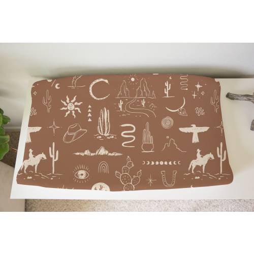 Cowboy Changing Pad Cover, Diaper Changing, New Mom Gift, Cowboy Baby, Western Nursery Sets, Desert Cactus Nursery, Changing Table Cover