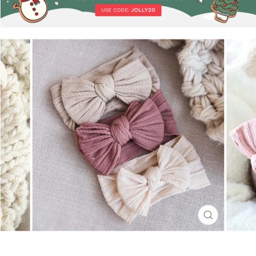 Large Soft Cable Knit Bow | Caden Lane