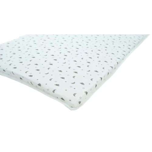Arm’s Reach Fitted Bassinet Sheets - Soft and Breathable Cotton and Polyester, Designed for Use with Mini, Clear-Vue, and Cambria Co-Sleeper Bedside Bassinet, Moon Pattern