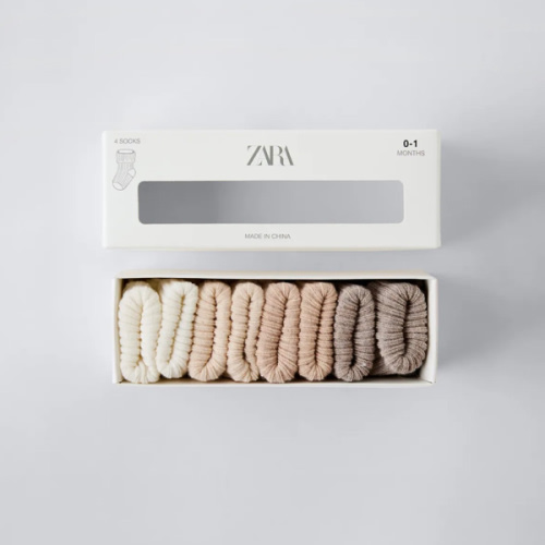 FOUR-PACK OF COLORFUL SOCKS - Light beige | ZARA United States