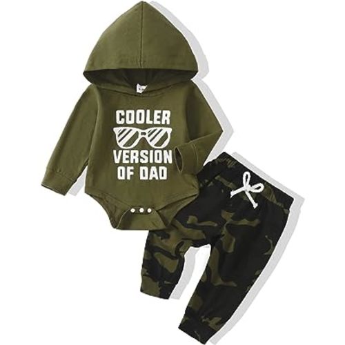 NZRVAWS Baby Boy Clothes Newborn Boy Outfit 0 3 6 12 18 Months Toddler Hoodie Romper Long Pants Infant Clothing