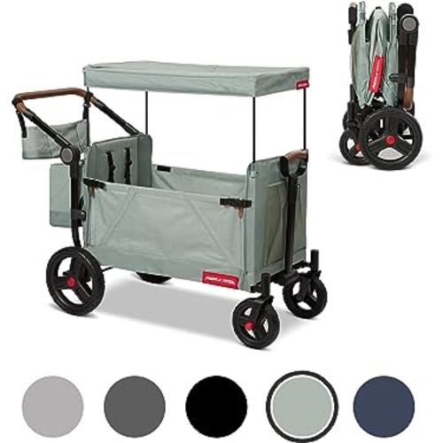 Radio Flyer Atlas Stroll N Wagon, Folding Wagon for 1+ Years - Sage