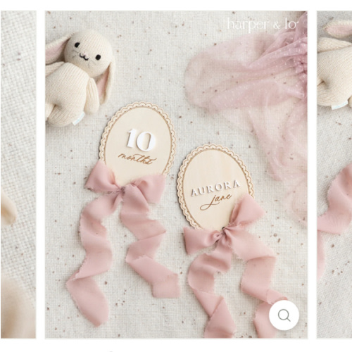 Lace Ribbon | Interchangeable Milestone Cards