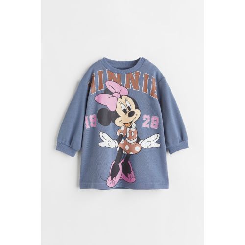 Print-motif Sweatshirt Dress