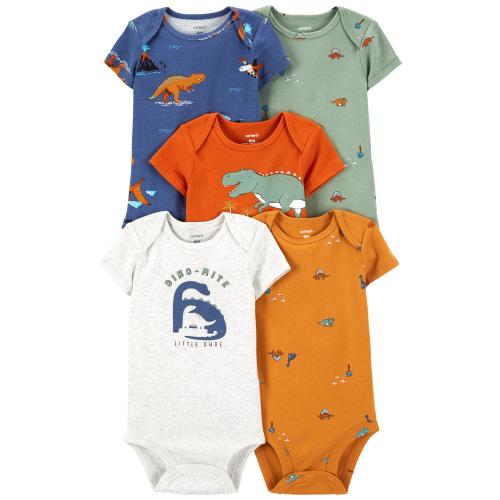 Baby 5-Pack Short-Sleeve Bodysuits 9 M- Style,Multi