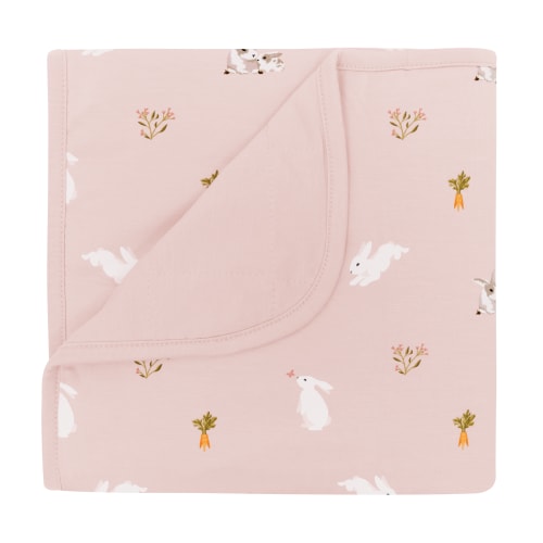 Baby Blanket in Blush Rabbit 1.0