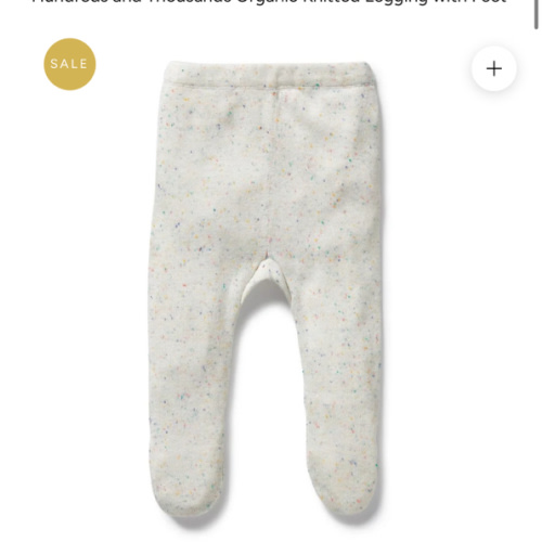 Hundreds and Thousands Organic Knitted Legging with Feet
