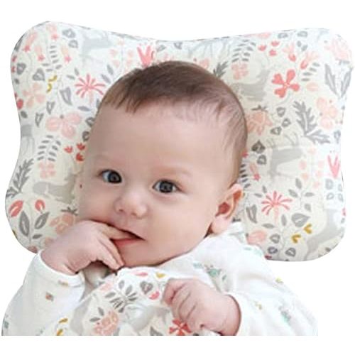 Soft Hypoallergenic Baby Head & Neck Support Organic Cotton Cover Machine Washable (Bambi Pink)