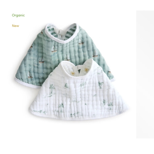 aden + anais Organic Cotton Muslin Oversized Burpy Bib in Sailing Seas