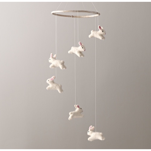 Wool Felt Bunny Mobile