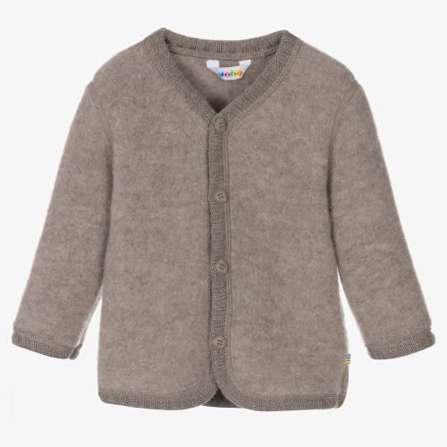 Joha - Beige Thermal Wool Cardigan | Childrensalon