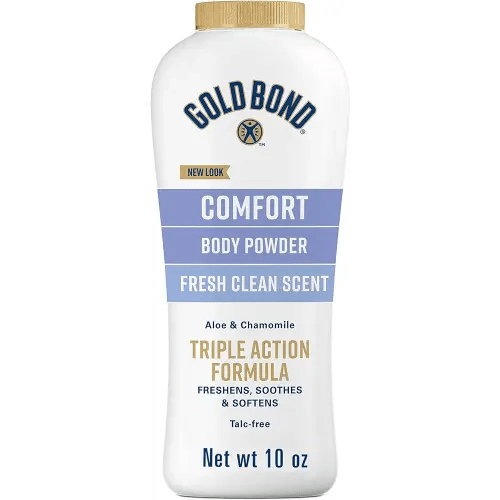 Gold Bond Comfort Body Powder, 10 oz., Talc-Free, Fresh Clean Scent With Aloe & Chamomile