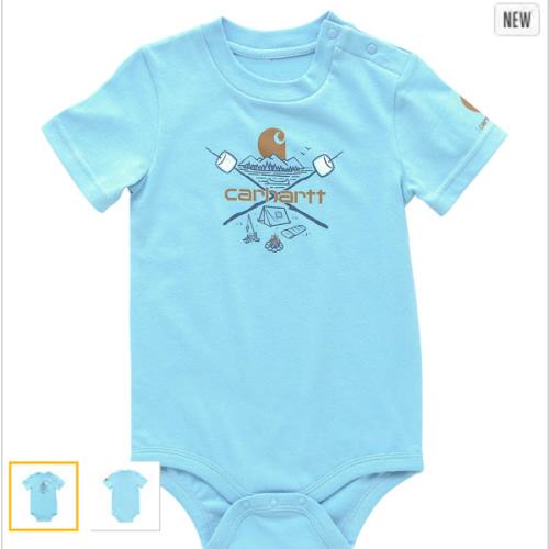 Boys' Short Sleeve Camping Bodysuit (Infant) | Full Stock Sale | Carhartt