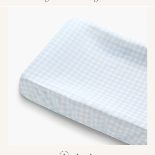 Picnic Gingham Changing Pad Cover - Blue | Gooselings