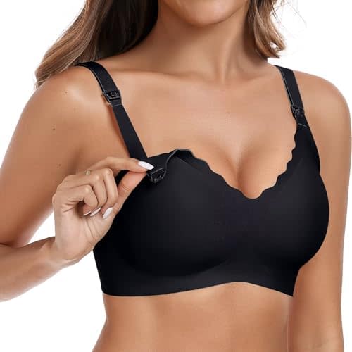 Vertvie Nursing Bras for Breastfeeding Seamless Comfort Maternity Bra Wireless Support Pregnancy Sleep Bralette Natural Shape