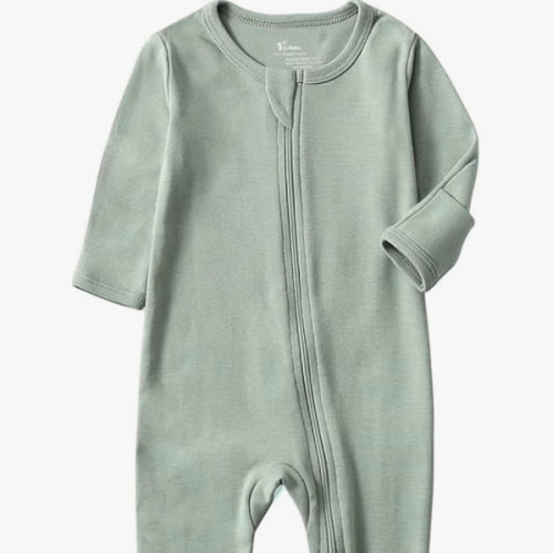 O2 BABY Baby Boys Girls Organic Cotton Zip-Front Sleeper Pajamas, Footed Sleep 'n Play