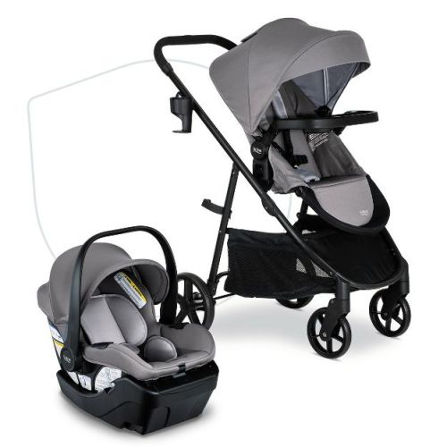 Britax Willow Brook Baby Travel System with Infant Car Seat and Stroller - Graphite Glacier
