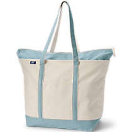 Medium Natural 5 Pocket Open Top Canvas Tote Bag | Lands' End