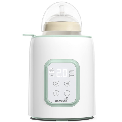 Grownsy Baby Bottle Warmer, 8-in-1 Fast Baby Milk Warmer with Timer for Breastmilk or Formula, Accurate Temperature Control, 24H Keep, Food Heater&Defrost BPA-Free Bottle Warmer for All Bottles- Green