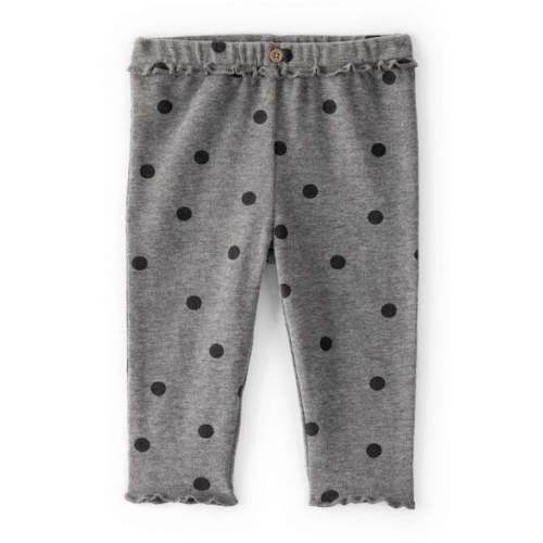 Baby Girl Flutter-Waist Polka Dot Pants - Grey - Carter's | Carter's