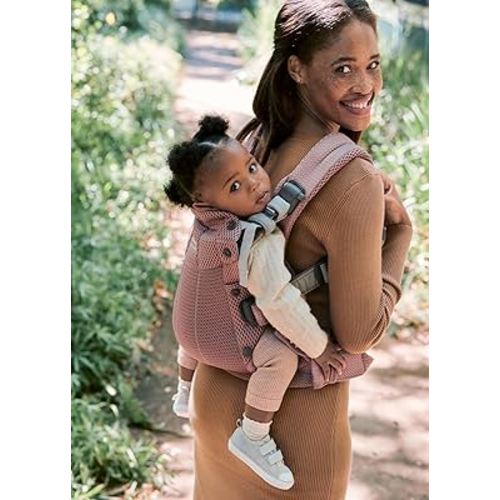 BabyBjörn Baby Carrier Harmony, Dusty Pink, 3D Mesh | 3-in-1 Ergonomic Baby Carrier; Newborn, Facing-in, Outward-Facing, and Back Carrying Positions Supported (7-40 lbs), Newborn to Toddler