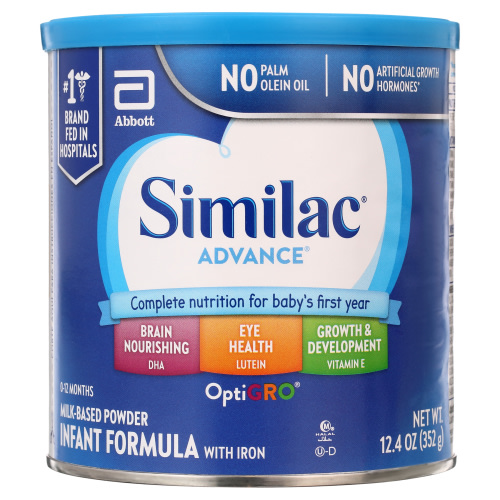 Similac Advance Baby Formula with Iron, Powder, 12.4-oz Can