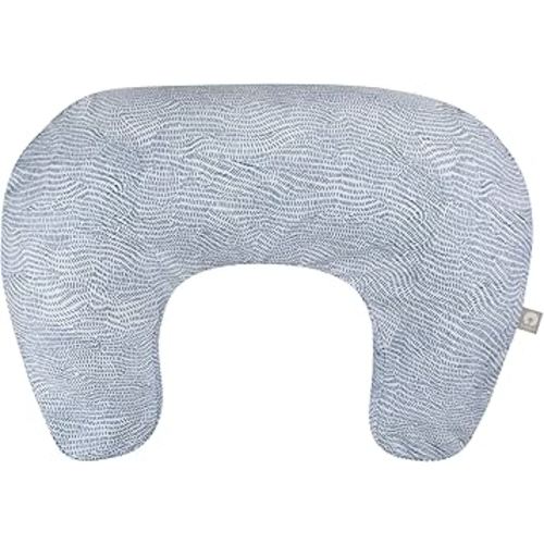 Boppy Nursing Pillow - Ergonomic Bottle & Breastfeeding Pillow with High, Firm, Large Area, Water-Repellent Cushion with Washable Cover; Baby Safety Alliance Verified - Blue Speckled Current