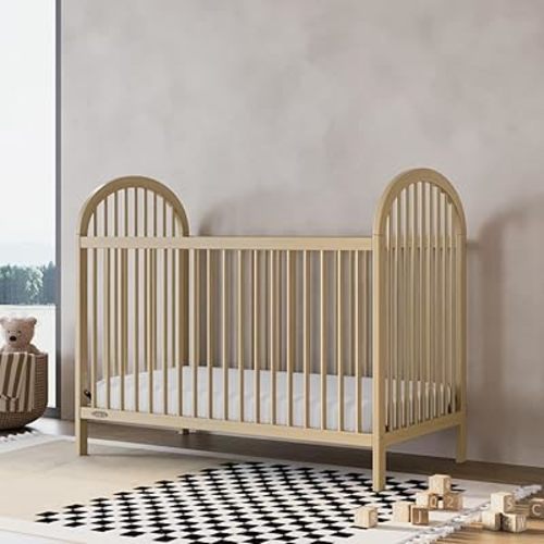 Graco Olivia Convertible Crib (Driftwood) – GREENGUARD Gold Certified, 100% Solid Wood, Fits Standard Crib Mattress, Converts to Toddler Bed and Daybed, 4 Adjustable Mattress Heights