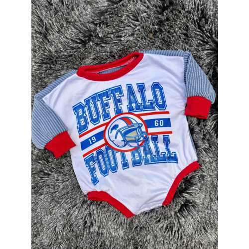 Buffalo Football Bubble Romper With Snaps| bubble romper | newborn baby outfit | baby outfit | birthday baby outfit