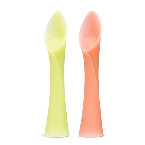Silicone Soft-Tip Training Spoon 2pack (Lemon/Coral)