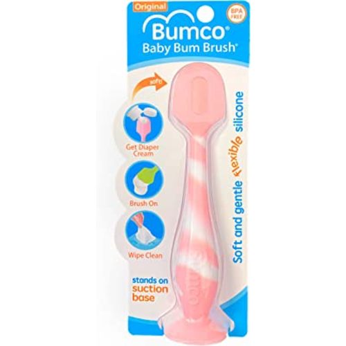Bumco Baby Diaper Rash Cream Applicator - Baby Bum Brush Diaper Cream Spatula for Butt Paste Diaper Cream - Newborn Baby Essentials, Perfect for Baby Registry, Baby Shower Gifts - Light Pink Swirl