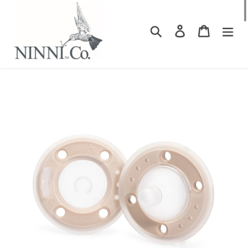 Ninni Pacifier- Oatmeal 2 Pack Pacifier Like Breast – Ninni Co