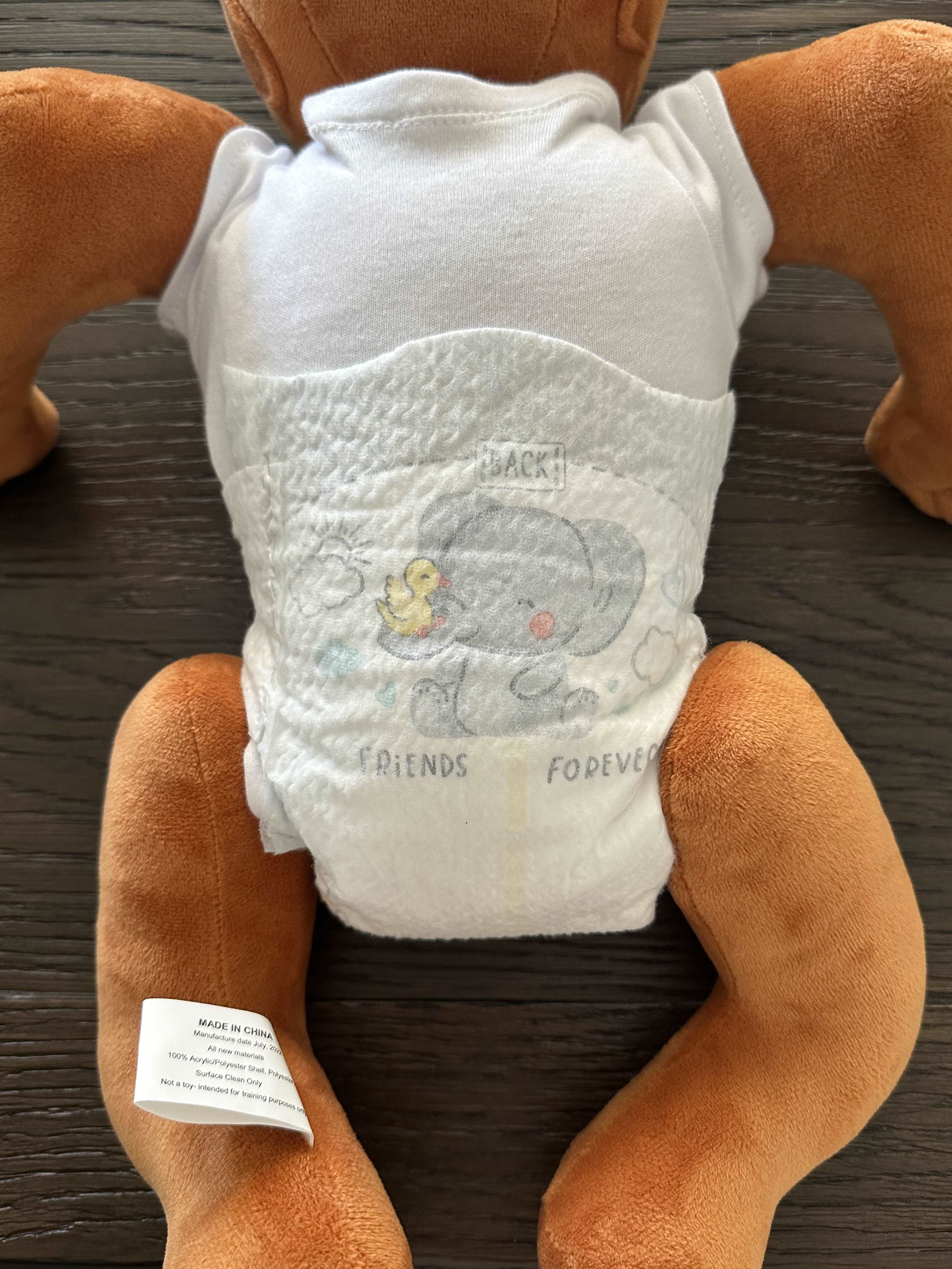 Infant fit in Pampers Swaddlers.