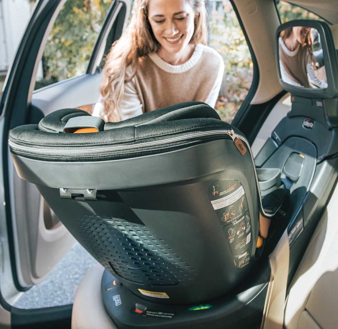 Chicco’s Fit360 In Car Headshot.