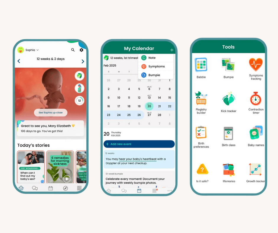 BabyCenter screenshot app.