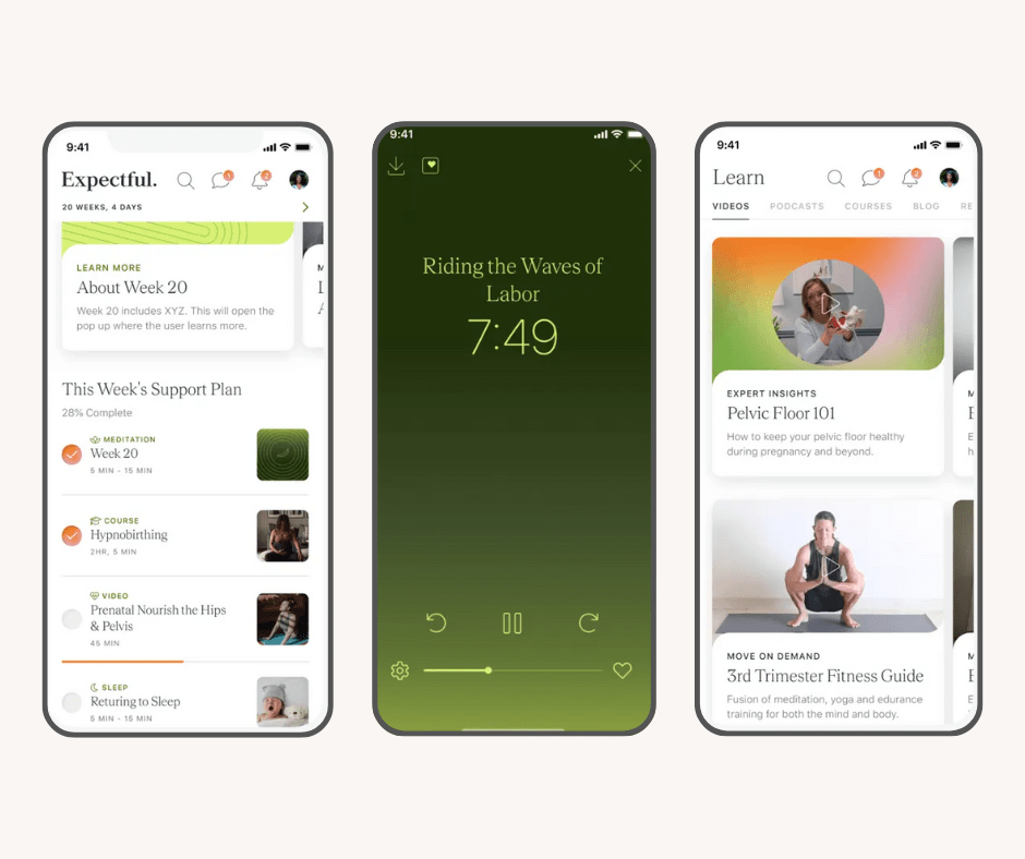 Expectful app screenshot.