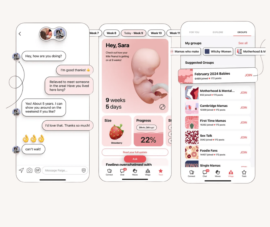 Peanut app screenshots.