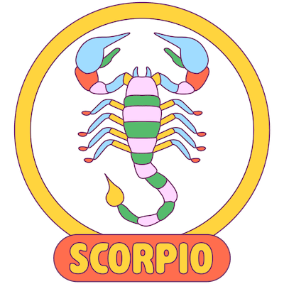 Scorpio zodiac graphic.
