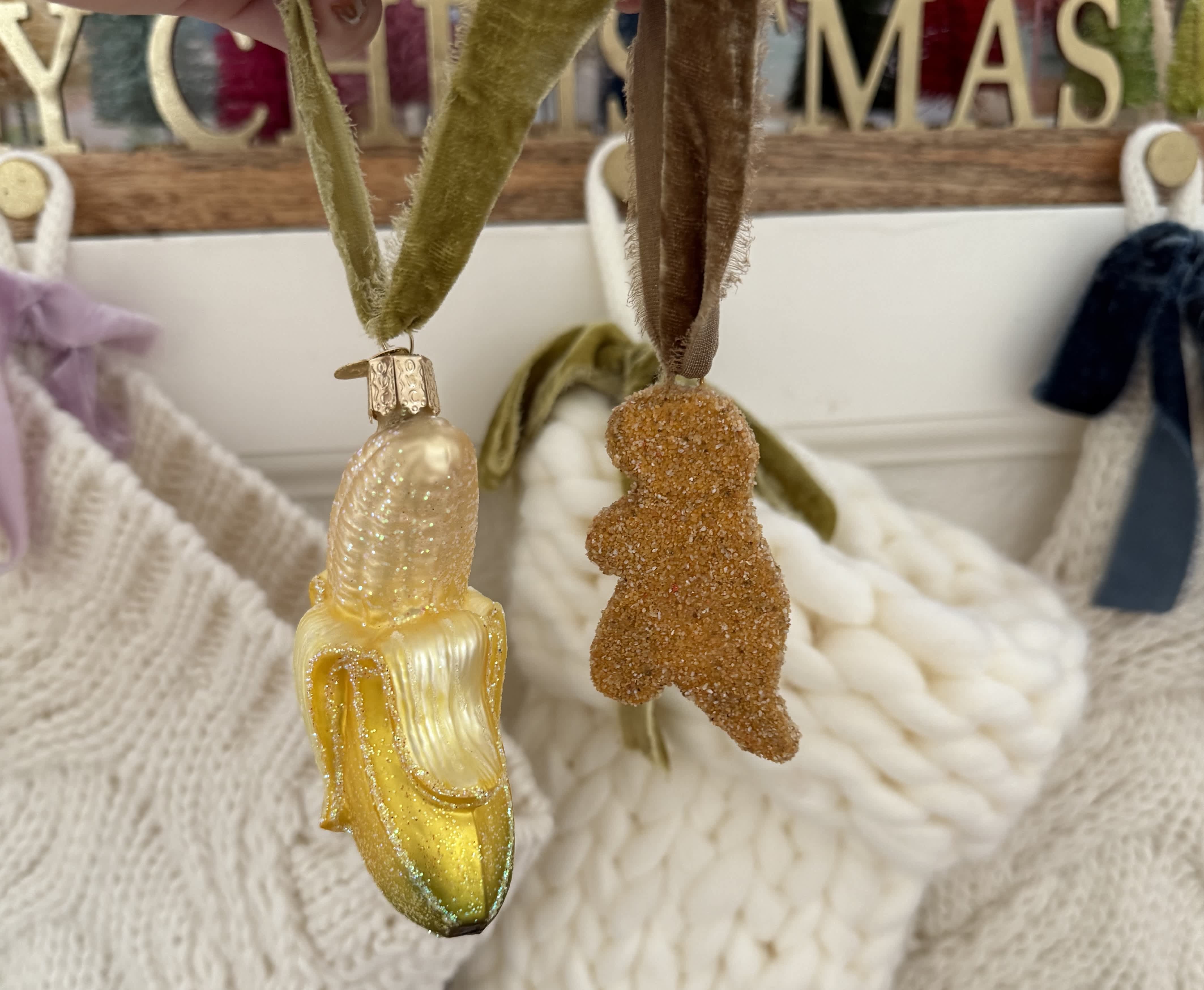 Christmas ornaments image.