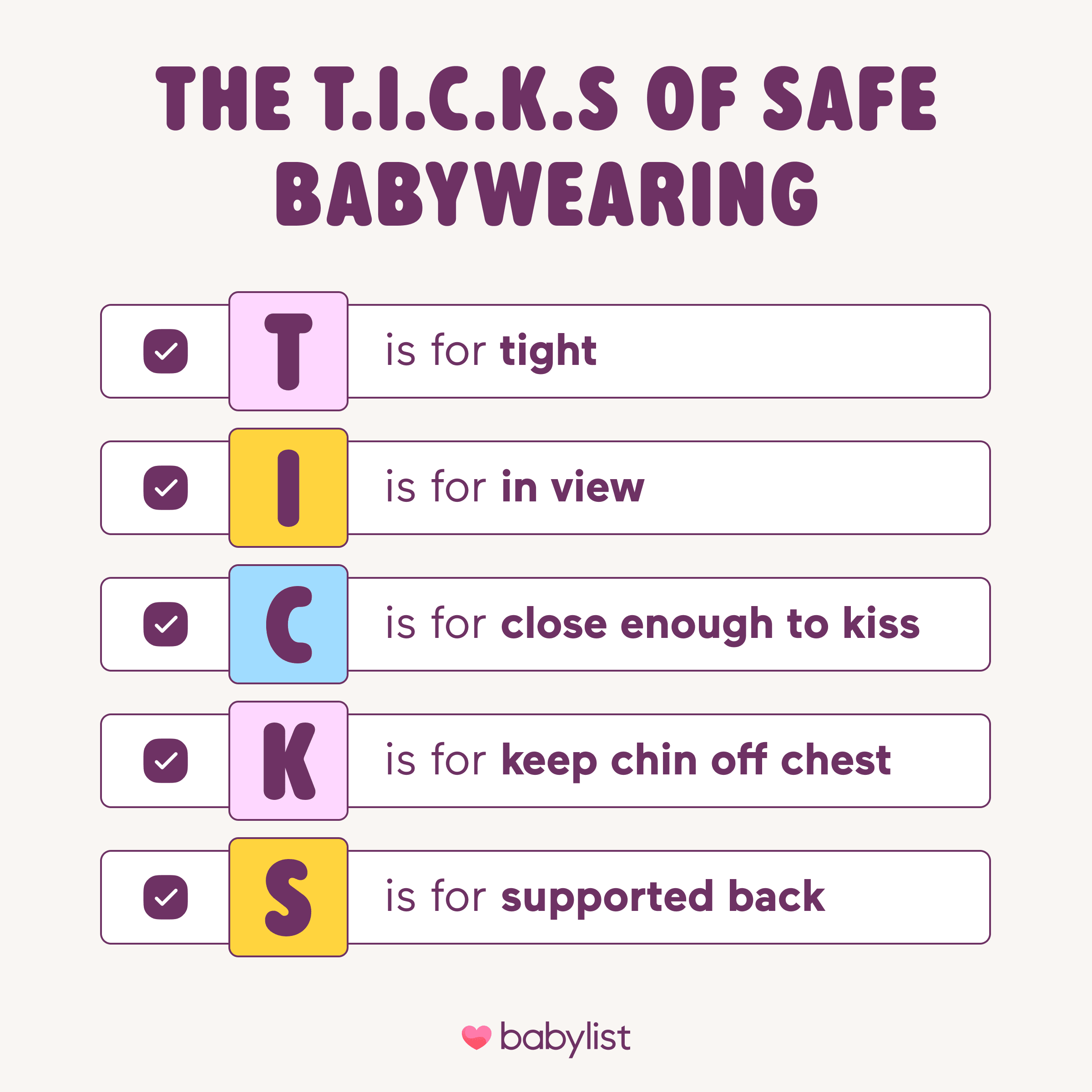 Ring Slings TICKS chart.