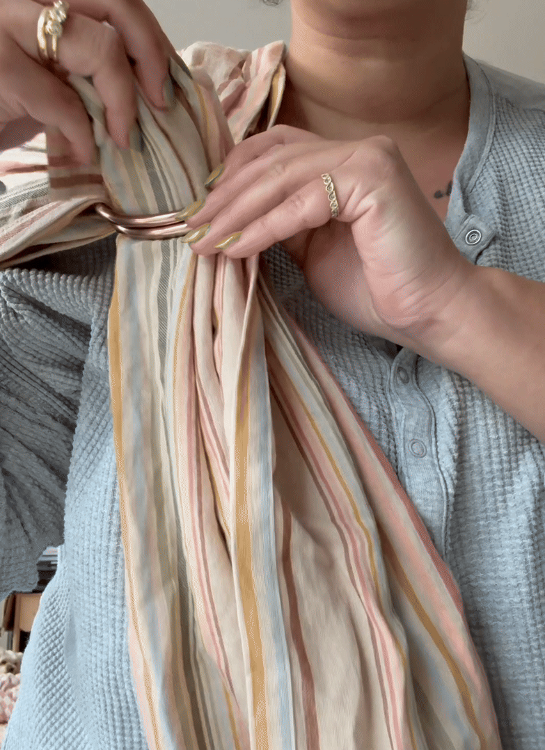 Ring sling threading gif.