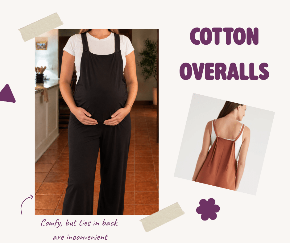 Quince Organic Cotton Maternity Overalls.