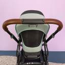 A close-up shot of the mesh seat on the UPPAbaby Vista V3 stroller. thumbnail.