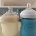 Comparison photo of Boon Nursh and Philips Avent Glass Natural bottle nipples thumbnail.