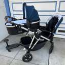 Mockingbird Single-to-Double Stroller 2.0 with Bassinet, Toddler Seat and Riding Board thumbnail.